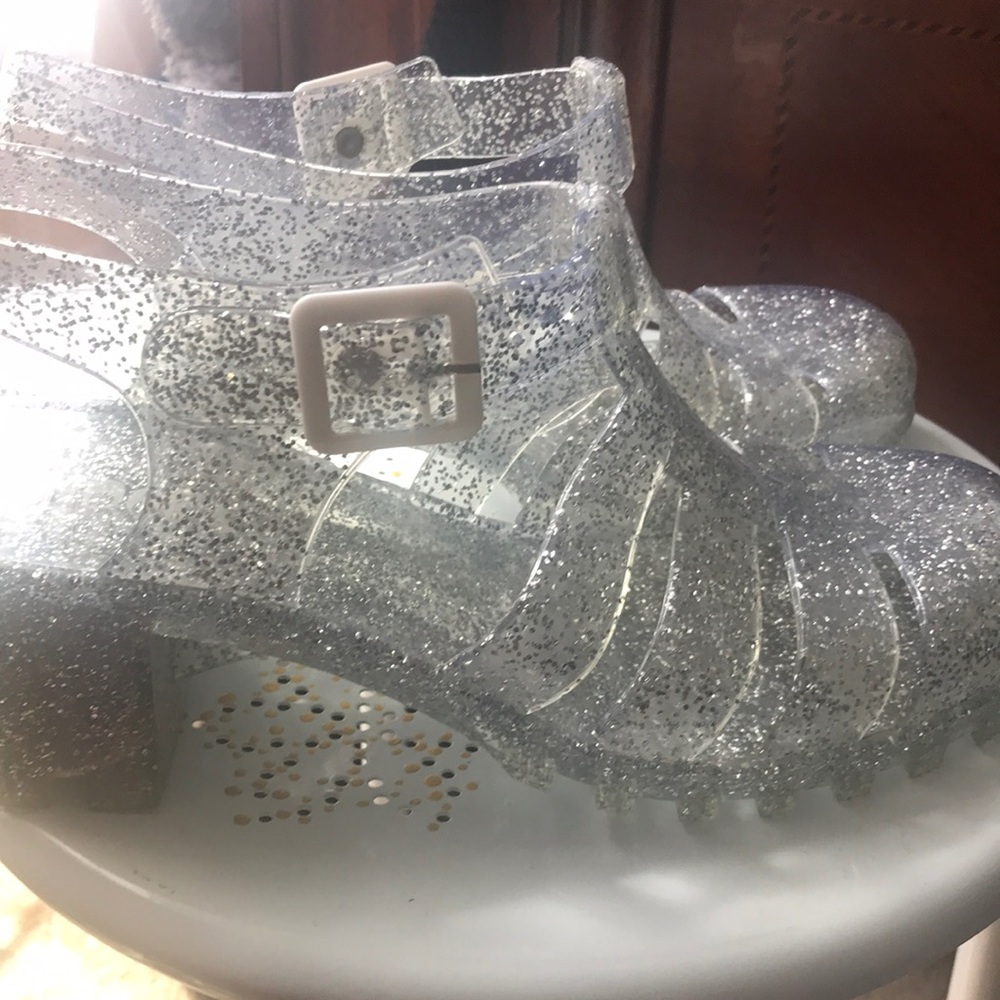 Clear Jellies with Silver Sparkles